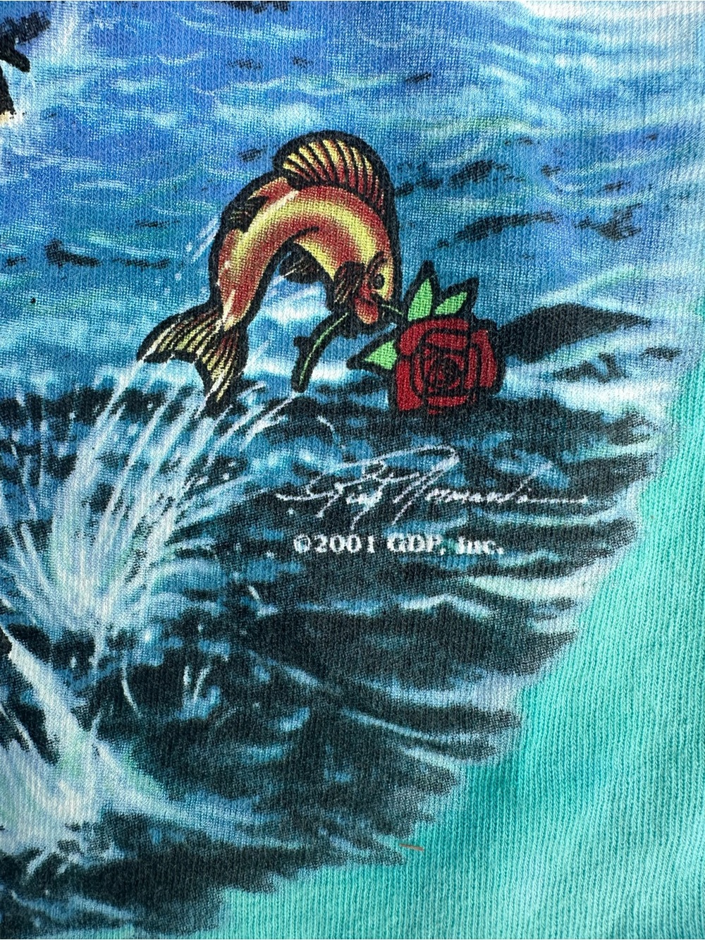 Liquid Blue Grateful Dead Ship of Fools Tie Dye T-Shirt Men's Size (XL) Y2K - Picture 5 of 9